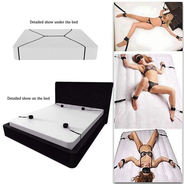 Under Bed Restraints With Padded Leather Cuffs
