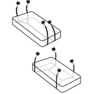 Under Bed Restraints With Padded Leather Cuffs